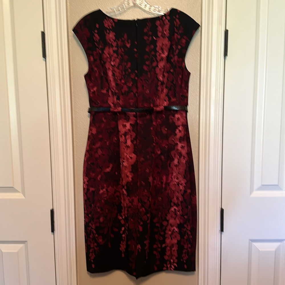 Connected Apparel rose and black sheath cocktail dress - Picture 4 of 5